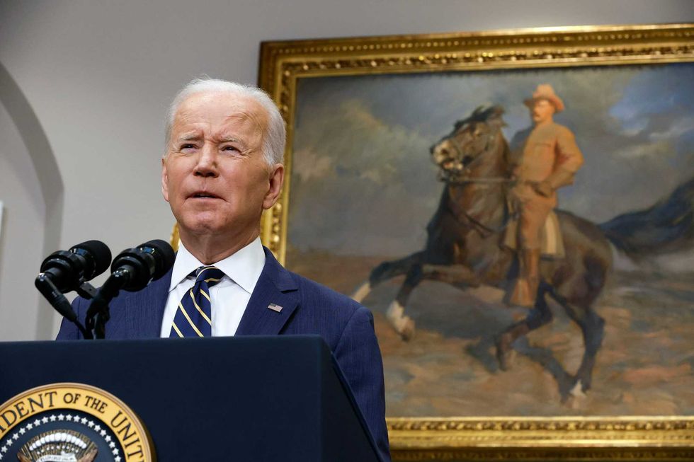 President Joe Biden announces new economic actions against Russia in the Roosevelt Room at the White House on March 11, 2022 in Washington, DC