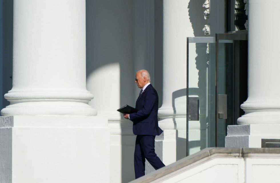 President Joe Biden departs the White House in Washington, D.C., on July 2, 2024, for a campaign event in McLean, Virginia