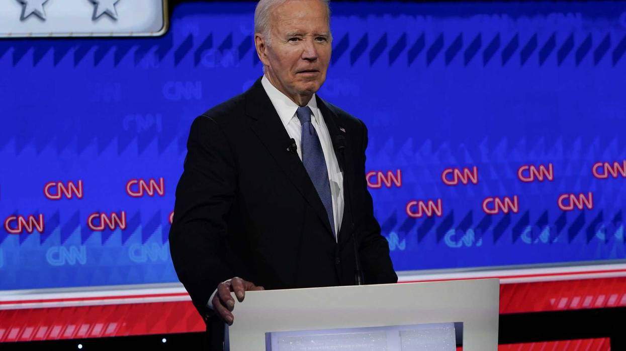 President Joe Biden during the debate at CNN's studios in Atlanta.