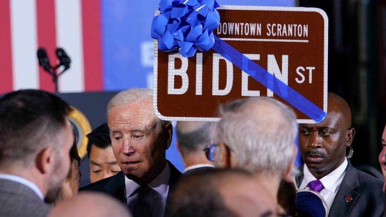President Joe Biden greets people during a visit to the Electric City Trolley Museum in Scranton, Pa., Oct. 20, 2021. Biden will return to his childhood hometown of Scranton on Tuesday, April 16, 2024, to kick off three straight days of campaigning in Pennsylvania, capitalizing on the opportunity to crisscross the battleground state while Donald Trump spends the week in a New York City courtroom for his first criminal trial. (AP Photo/Susan Walsh, File)
