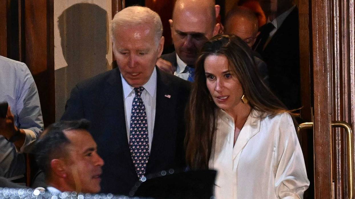 President Joe Biden leaves the restaurant Il Cantinori with his daughter Ashley Biden in Greenwich Village on Sept. 17, 2023