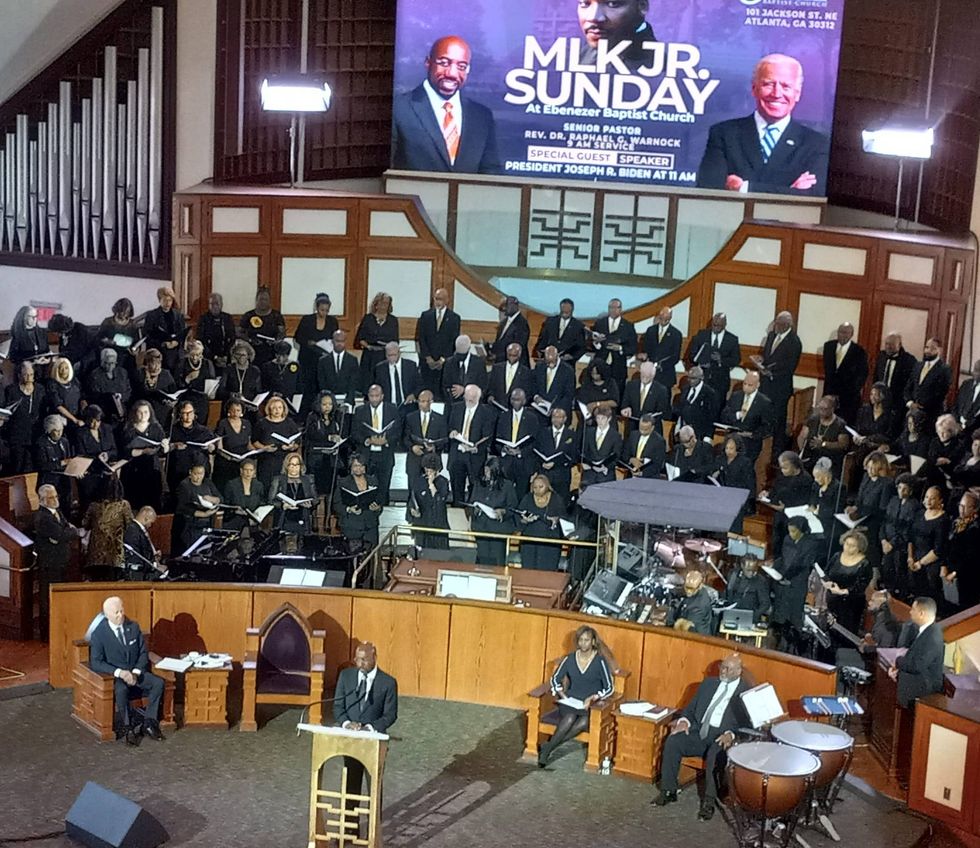 President Joe Biden, Senator Raphael Warnock, MLK