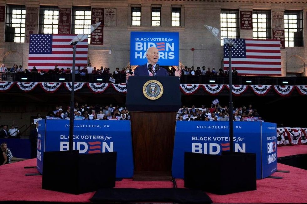 President Joe Biden speaks during a campaign event at Girard College, Wednesday, May 29, 2024, in Philadelphia.