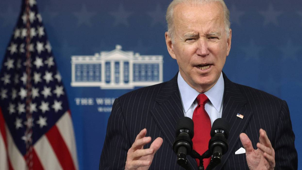 President Joe Biden speaks during an event at the South Court Auditorium at Eisenhower Executive Office Building on November 23, 2021 in Washington, DC.