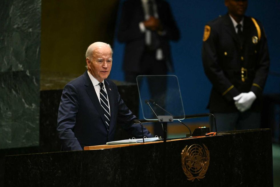 President Joe Biden speaks during the 79th Session of the United Nations General Assembly at the United Nations headquarters in New York City on September 24, 2024
