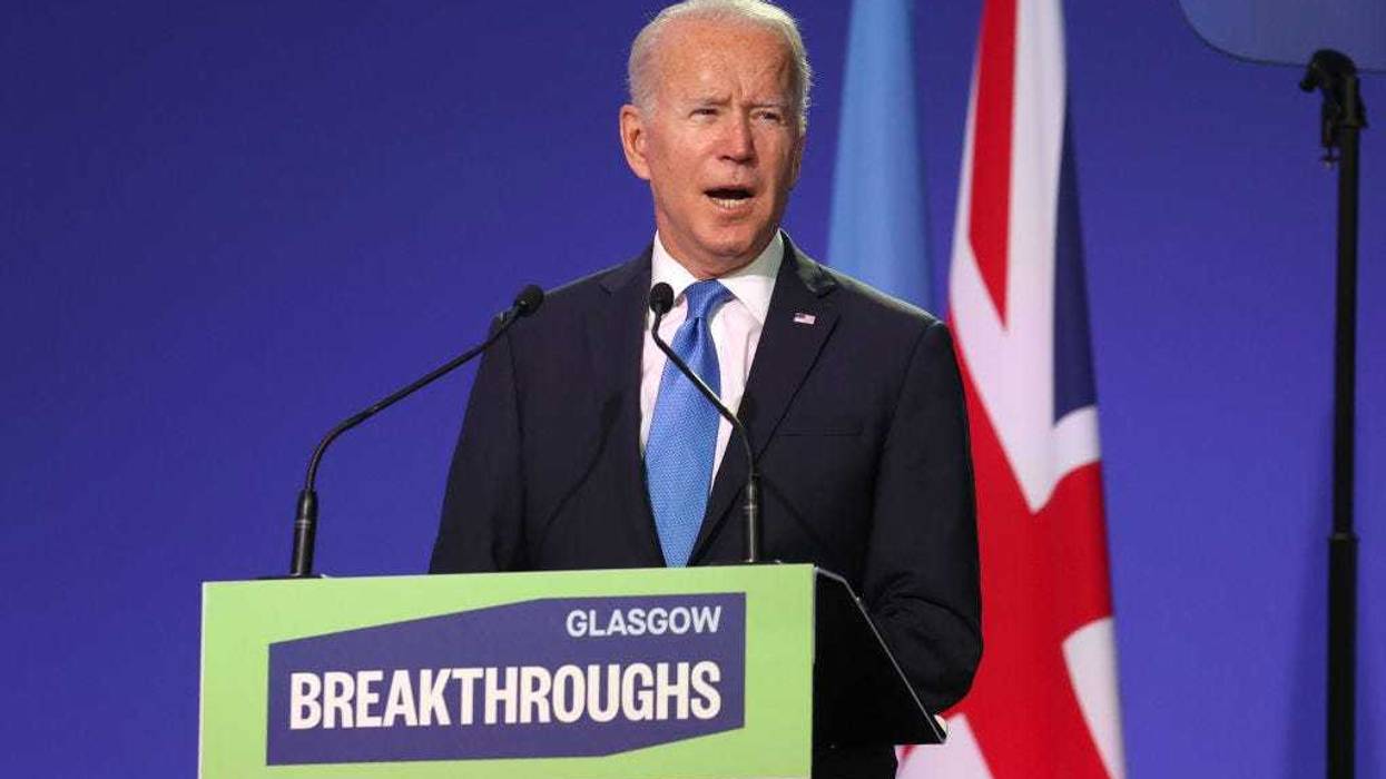 President Joe Biden speaks during the World Leaders' Summit on Nov. 2, 2021, in Glasgow, Scotland.