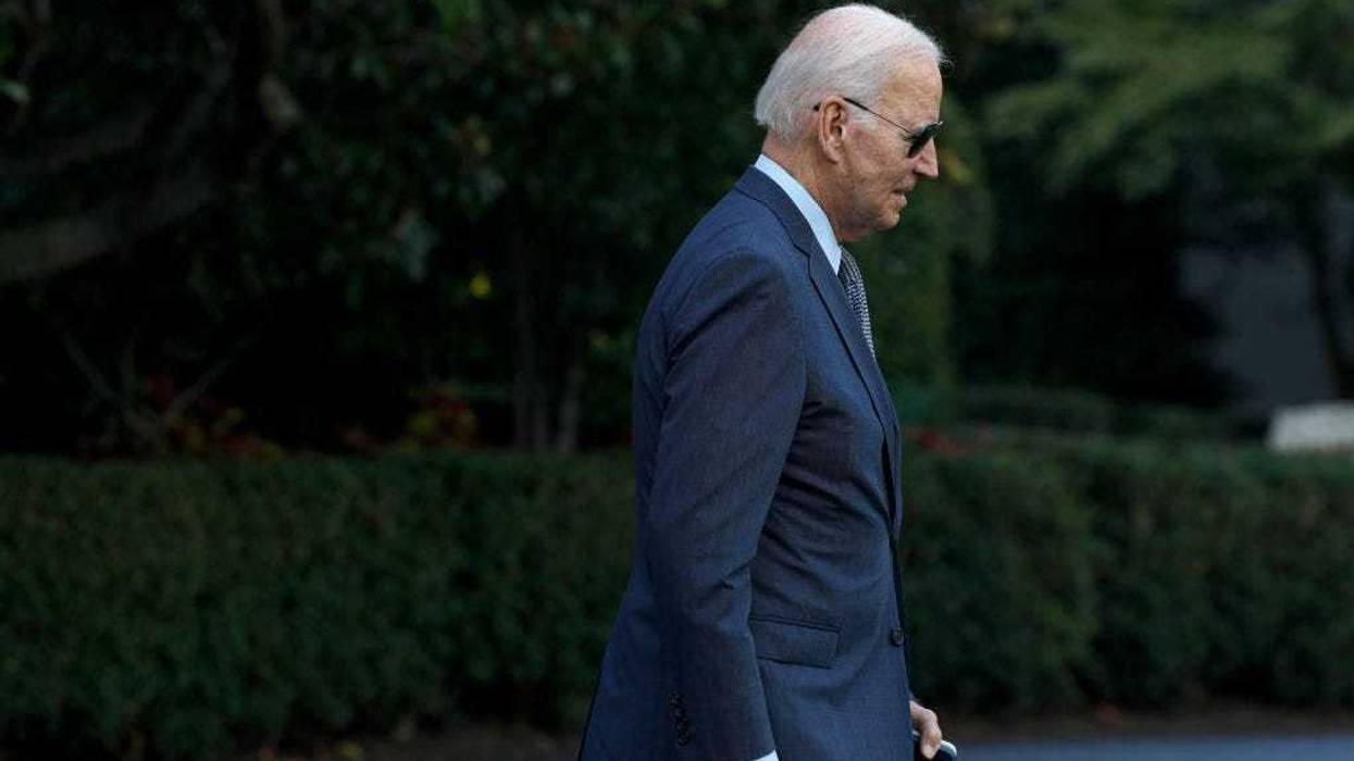 President Joe Biden walks to Marine One on the South Lawn of the White House on August 11, 2023 in Washington, DC. President Biden is spending the weekend in Rehoboth, Delaware. (Photo by Anna Moneymaker/Getty Images)