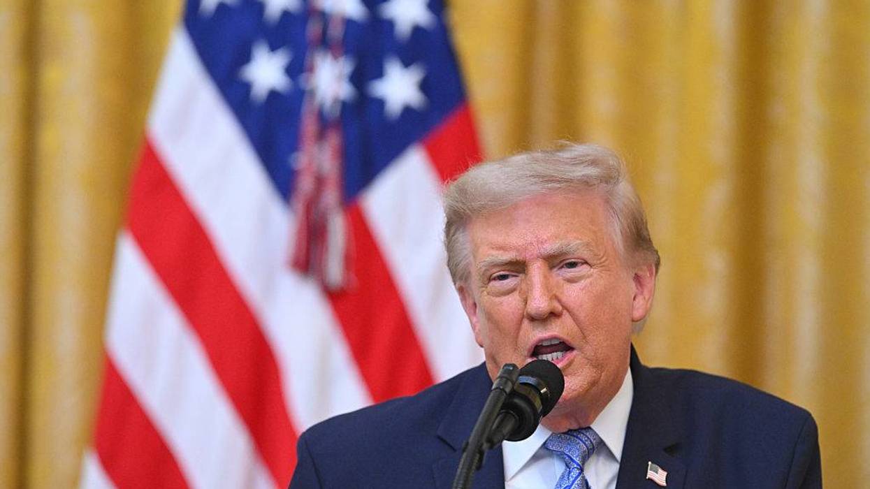 President Trump Addresses The Nation From The East Room Of The White House
