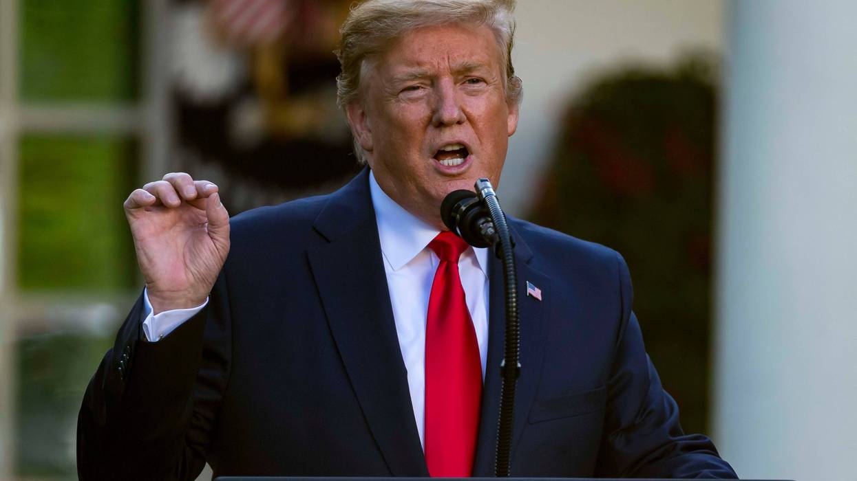 President Trump at a podium