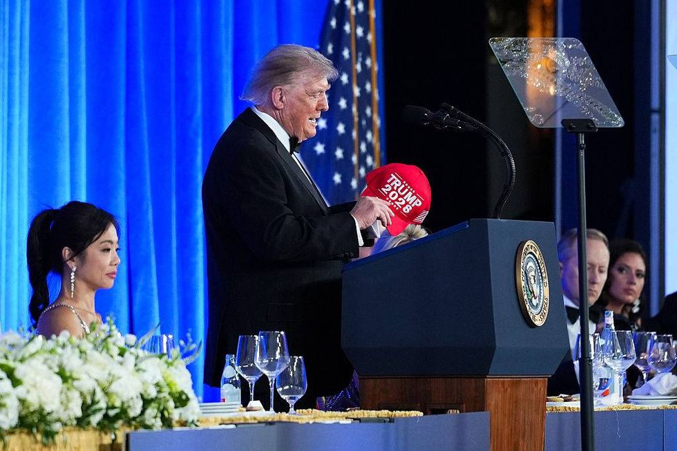 Trump pulls out ‘Trump 2028’ cap during correspondents’ dinner re-do