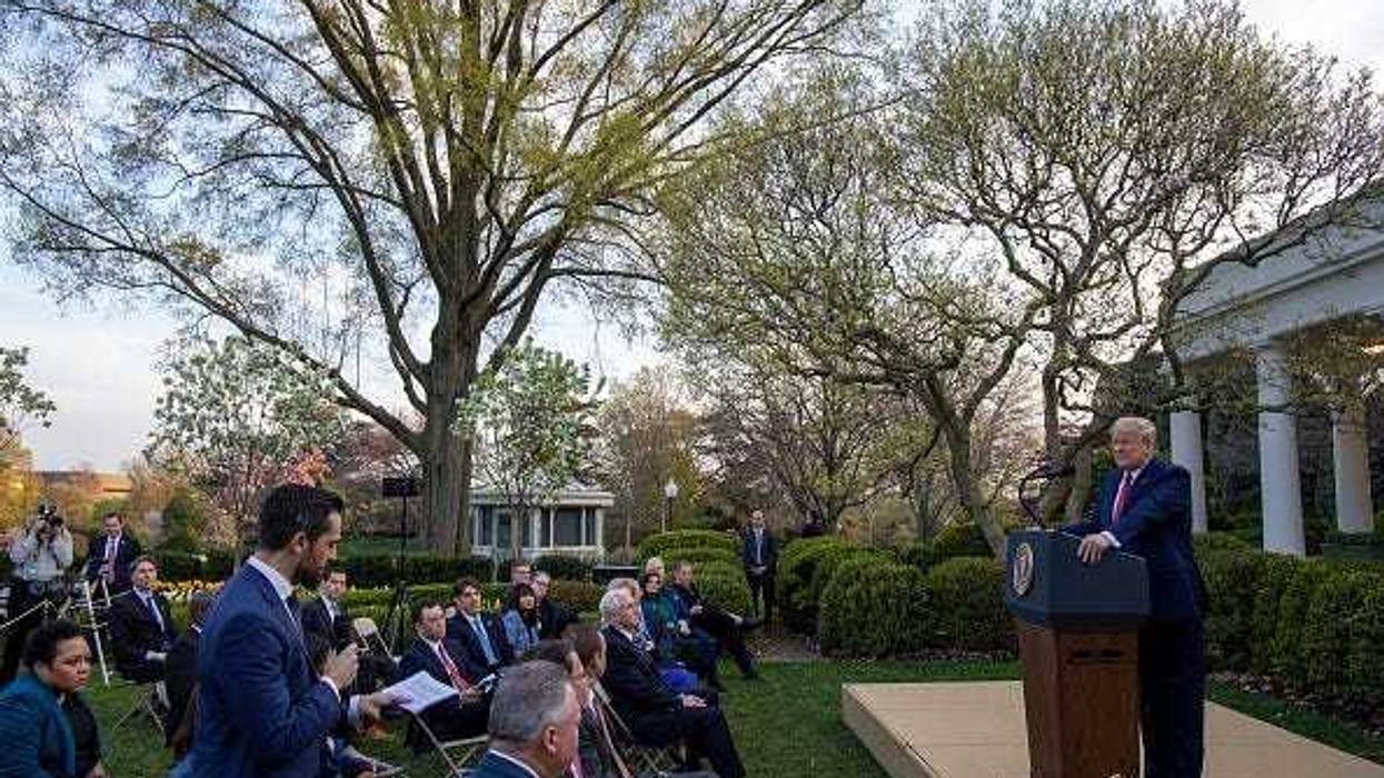 President Trump Holds Daily Coronavirus Task Force Briefing In Rose Garden