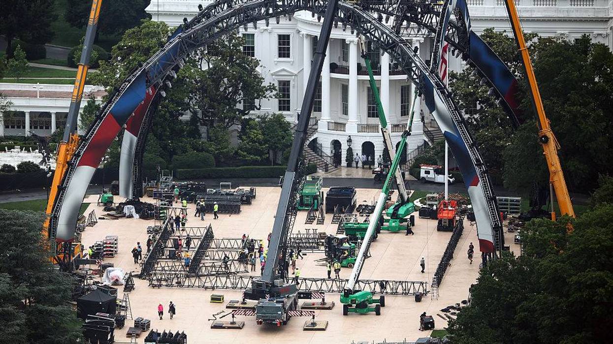 President Trump's Ongoing Construction At The White House And Repainting Of The Reflecting Pool