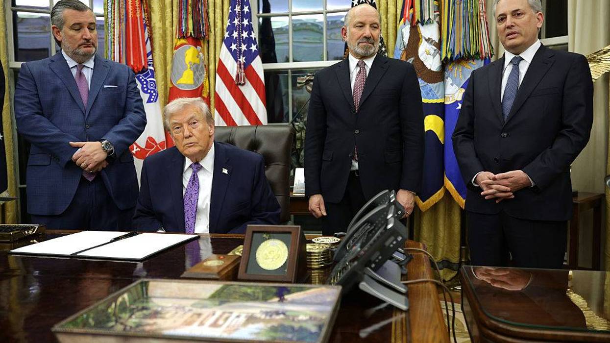 President Trump Signs Executive Orders In The Oval Office