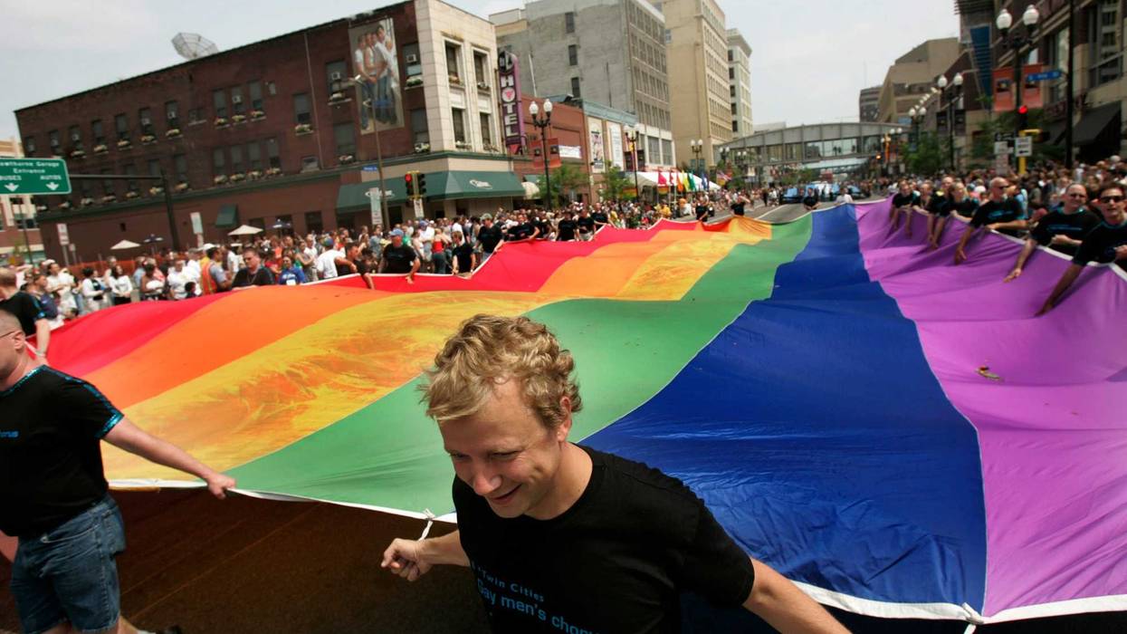 Pride flag parade