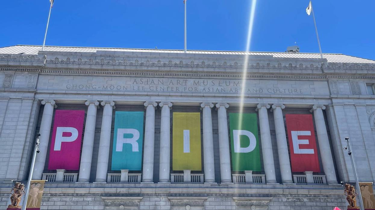 Pride sign at San Francisco's Asian Art Museum.