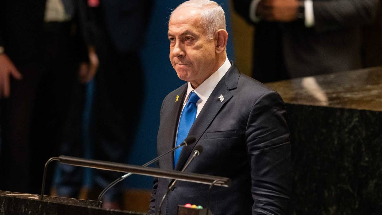 Prime Minister of Israel Benjamin Netanyahu addresses at the 79th session of General Assembly at UN Headquarters on Sept. 27, 2024.