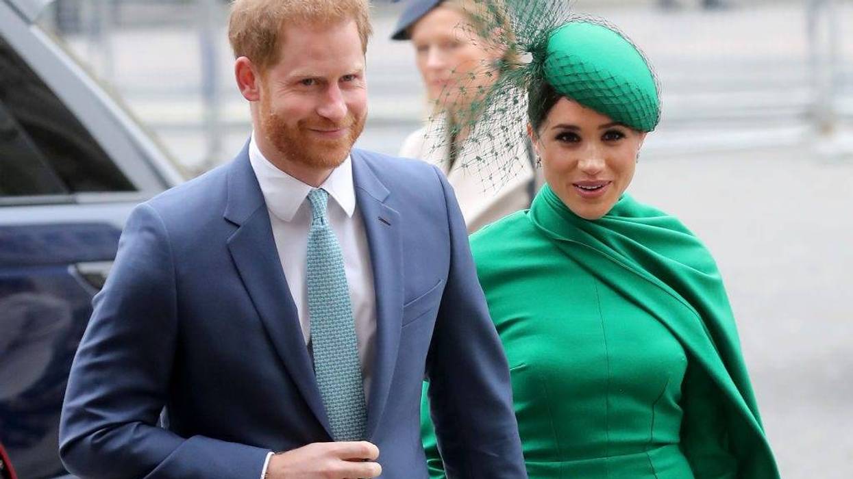 Prince Harry, Duke of Sussex and Meghan, Duchess of Sussex meets children as she attends the Commonwealth Day Service 2020 on March 09, 2020 in London, England.