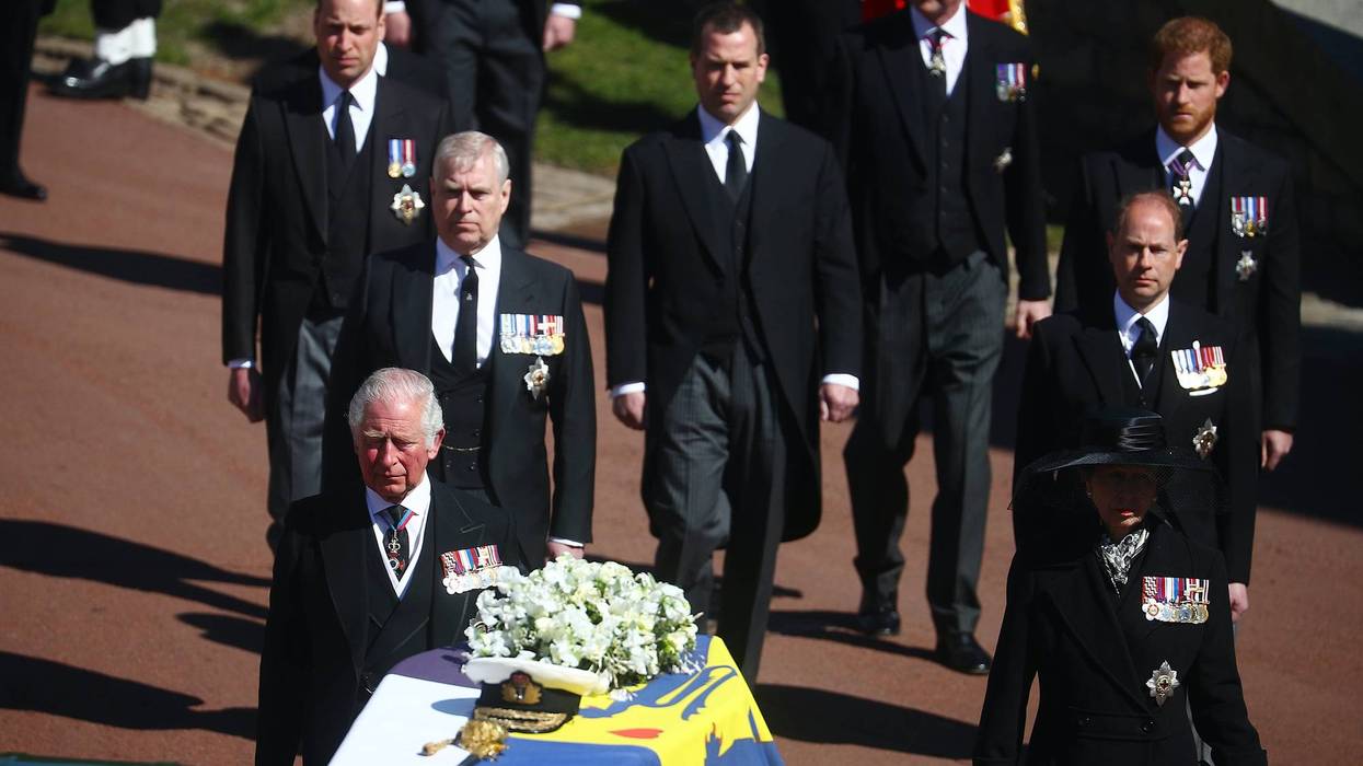 Prince William and Prince Harry at Prince Philip's funeral