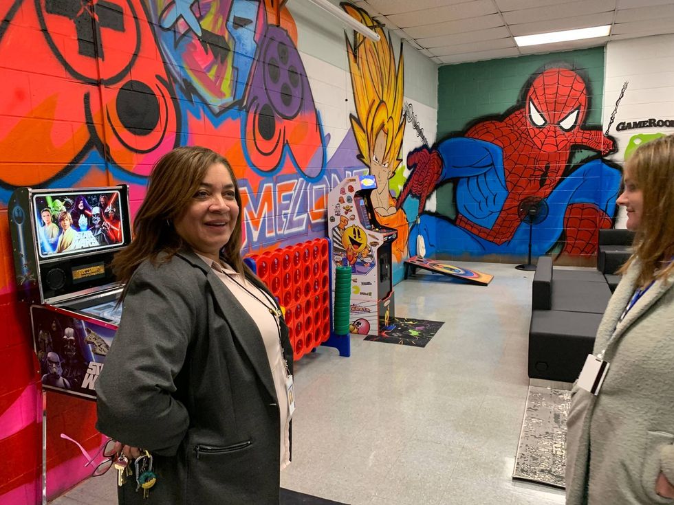 Principal Lillian Izzard used the $20,000 she received last year as a Lindback Award winner to create a gaming room for students.