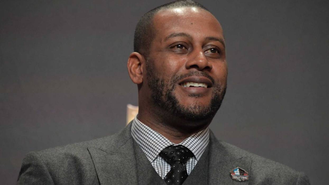 Pro Football Hall of Fame Class of 2019 inductee Ty Law during media availabilities for the NFL Honors show at the Fox Theatre.