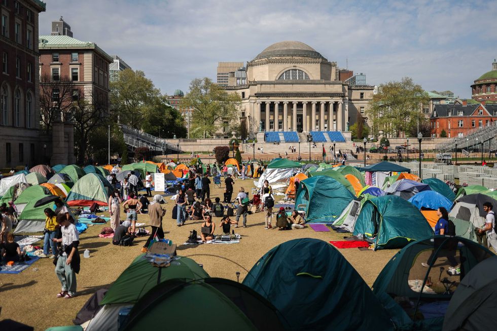 Pro-Palestinian encampment at the Columbia University on April 28, 2024