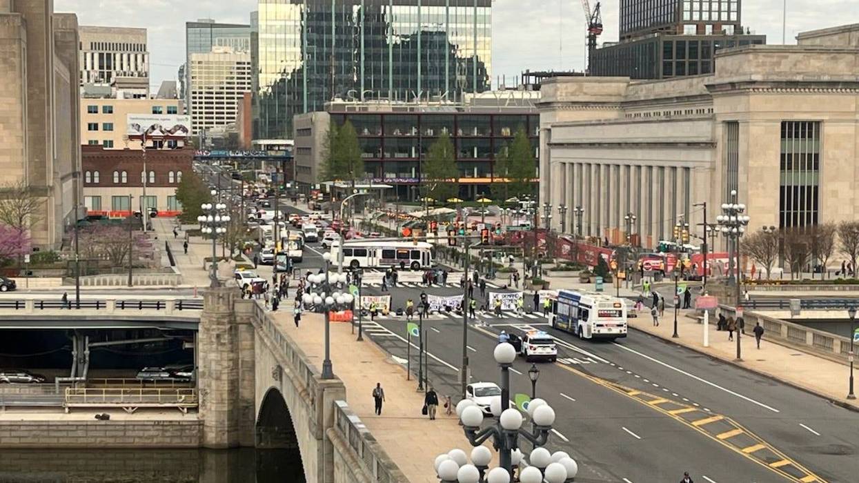 Pro-Palestinian protest blocks Market Street traffic
