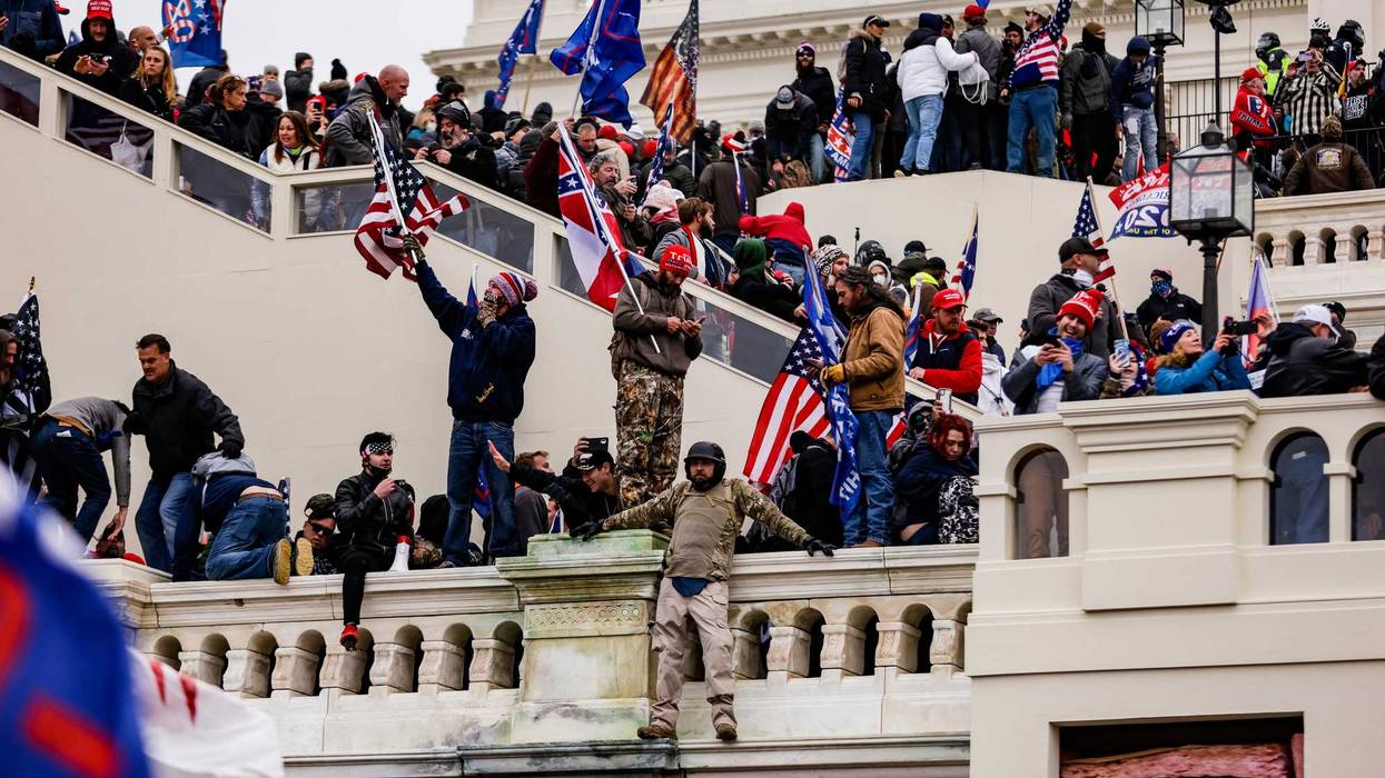Pro-Trump supporters storm the U.S. Capitol following a rally with President Donald Trump on January 6, 2021 in Washington, DC. Trump supporters gathered in the nation's capital today to protest the ratification of President-elect Joe Biden's Electoral College victory over President Trump in the 2020 election.