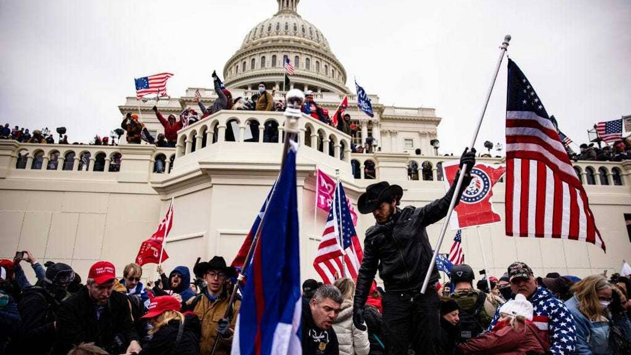 Pro-Trump supporters storm the U.S. Capitol following a rally with President Donald Trump on January 6, 2021 in Washington, DC.