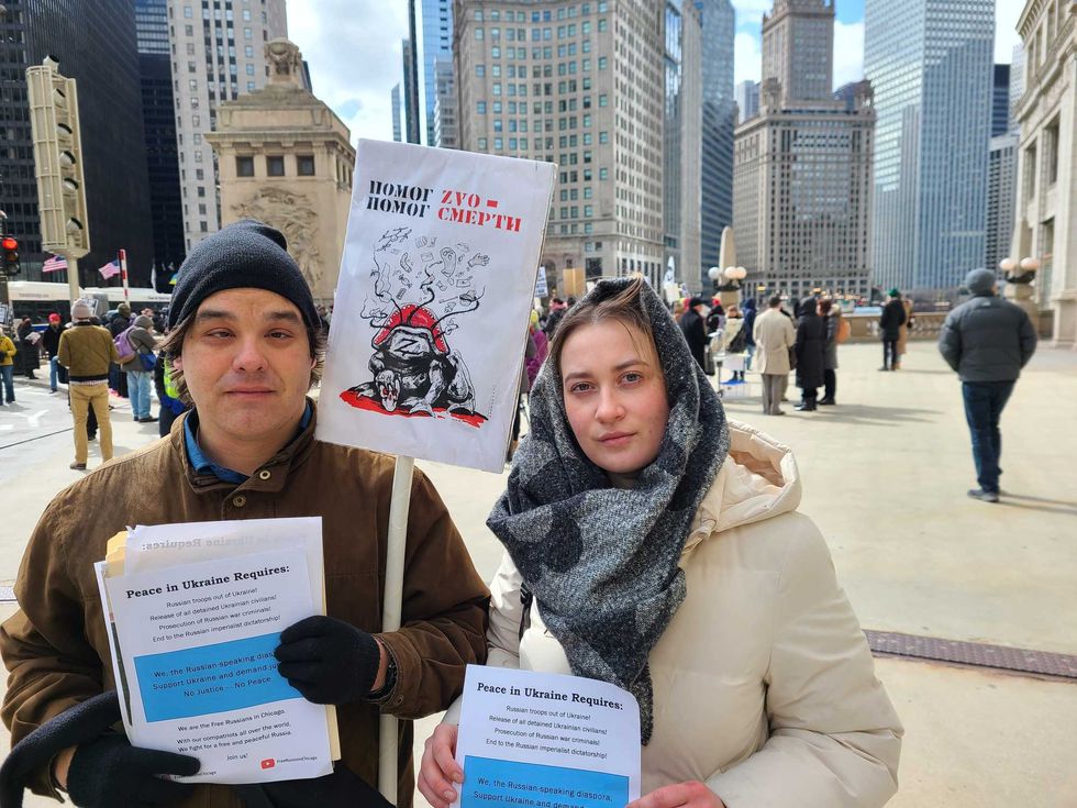 Pro-Ukrainian protesters