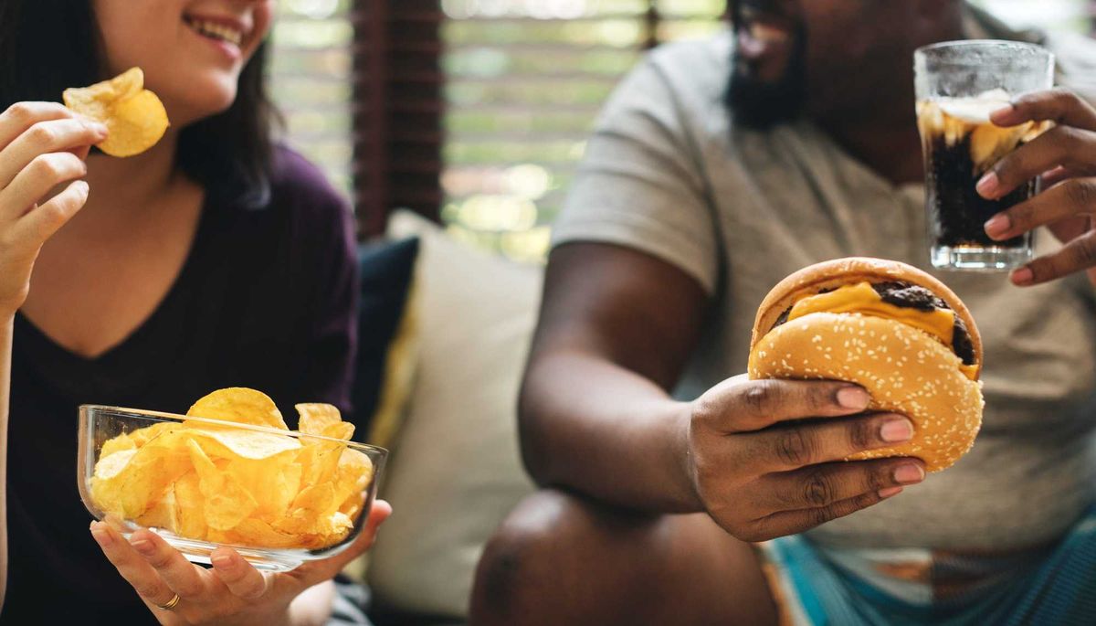 processed foods include chips, meat and sugary beverages