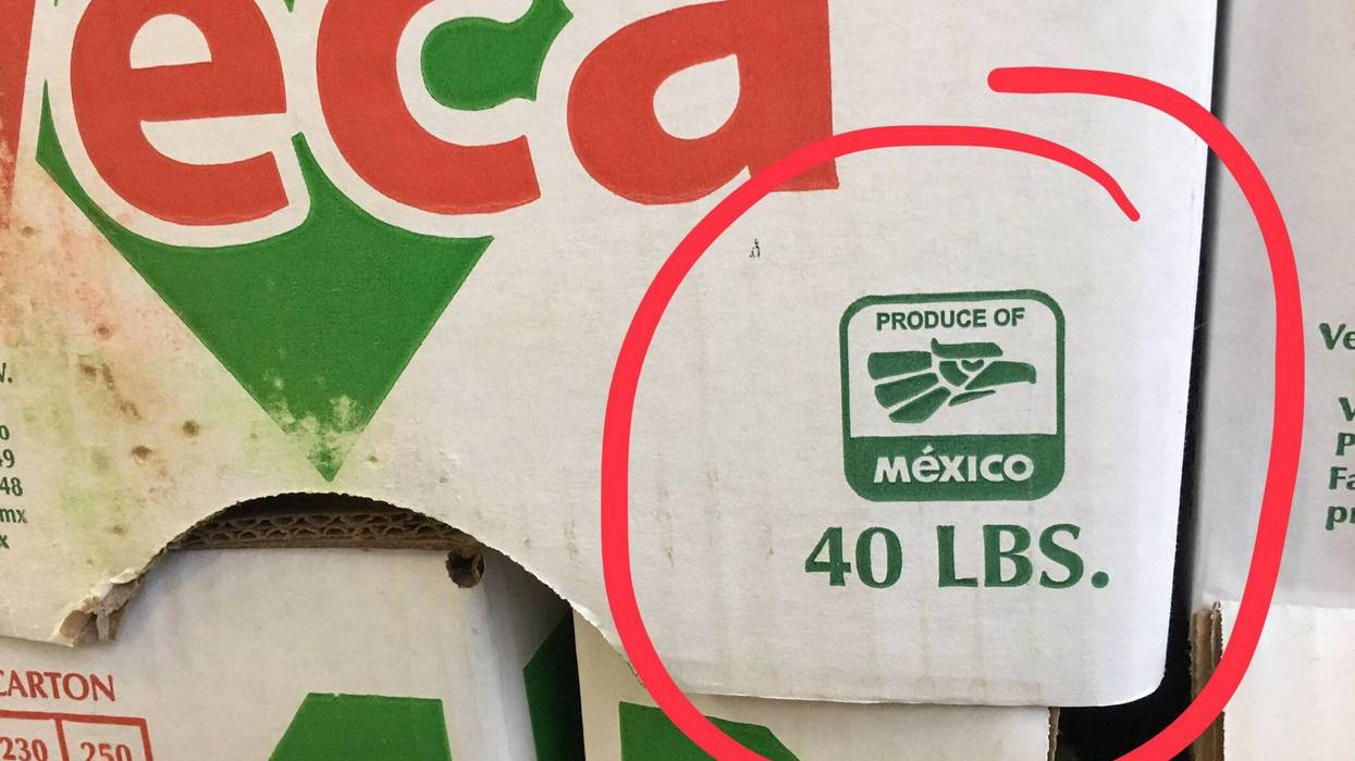 Produce box from Mexico