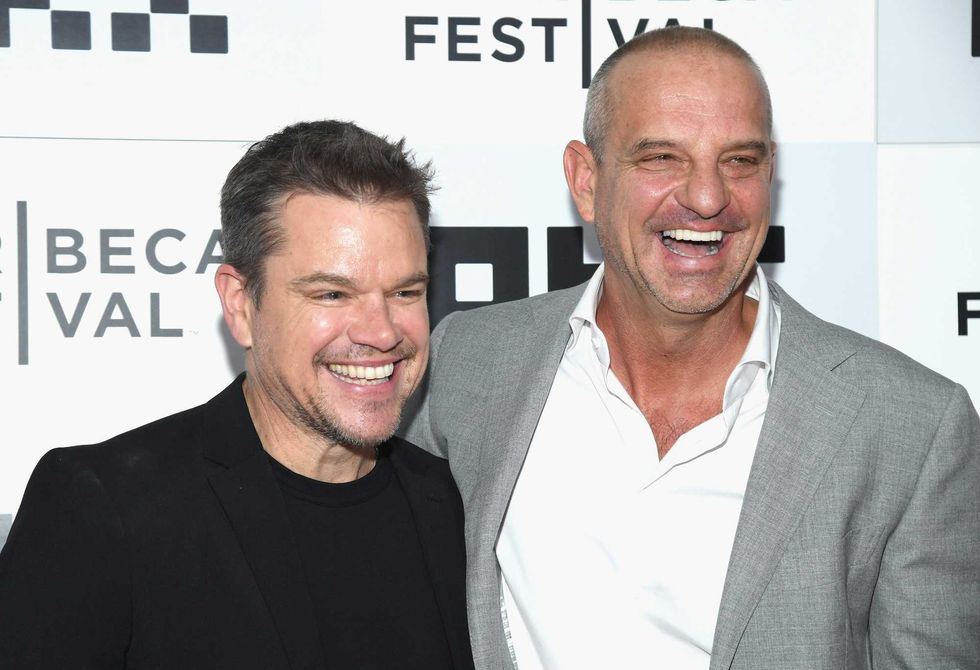 Producer Matt Damon (L) and director Nenad Cicin-Sain attend the 2023 Tribeca Festival opening night screening of "Kiss The Future" at BMCC Tribeca PAC on June 07, 2023 in New York City.