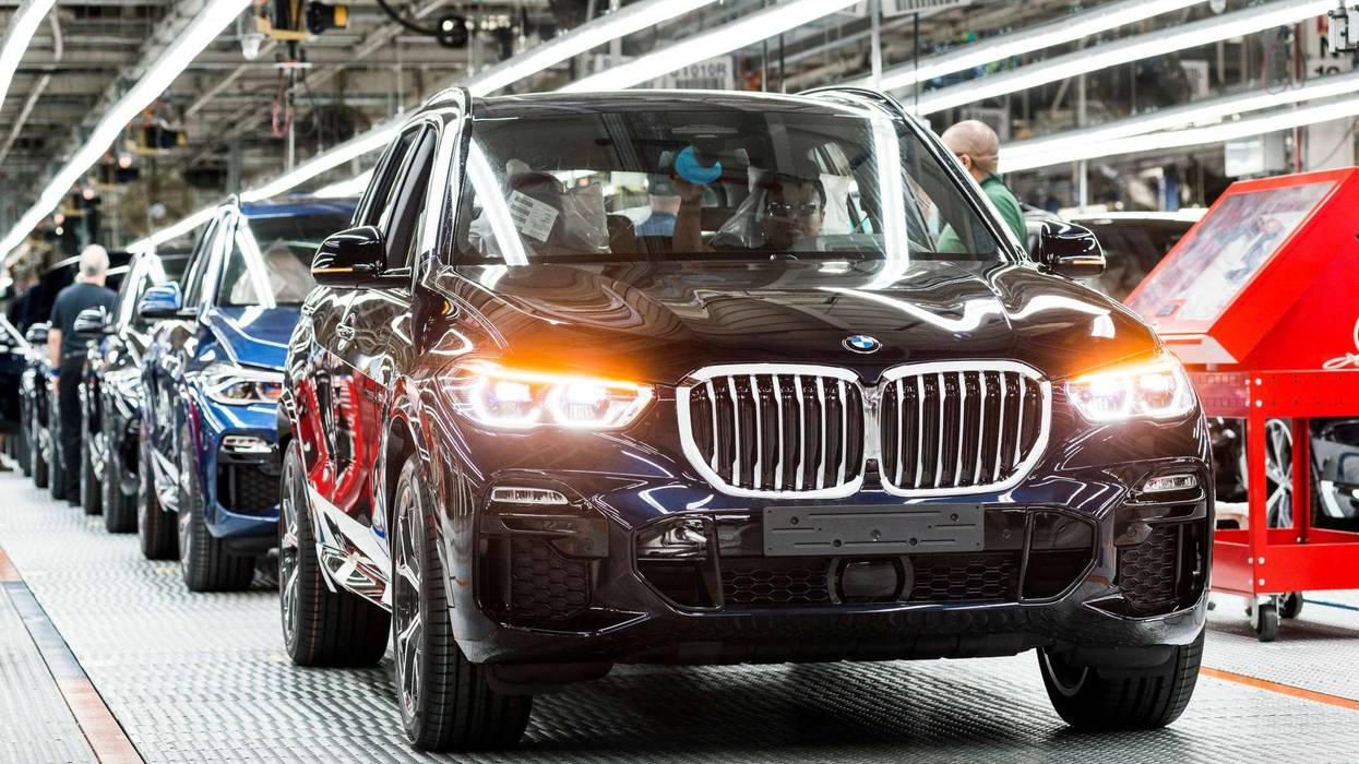 Production line at BMW Manufacturing North America in Greer, SC.