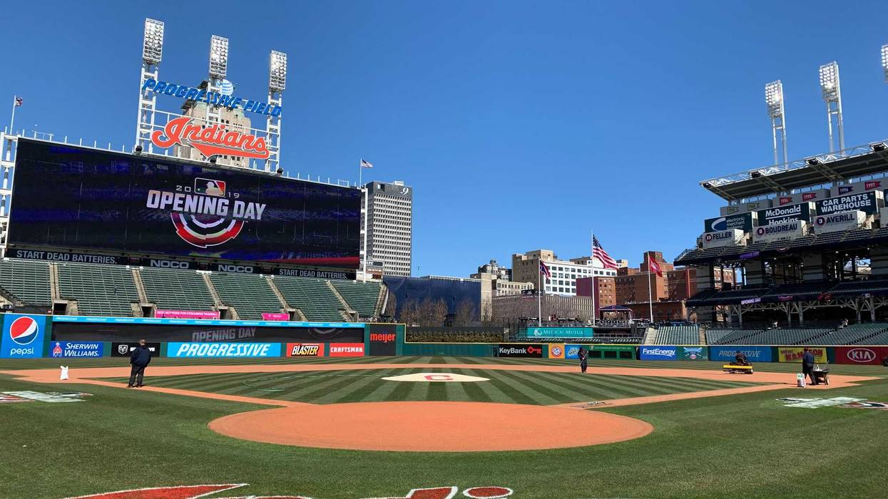 Progressive Field prior to home opener