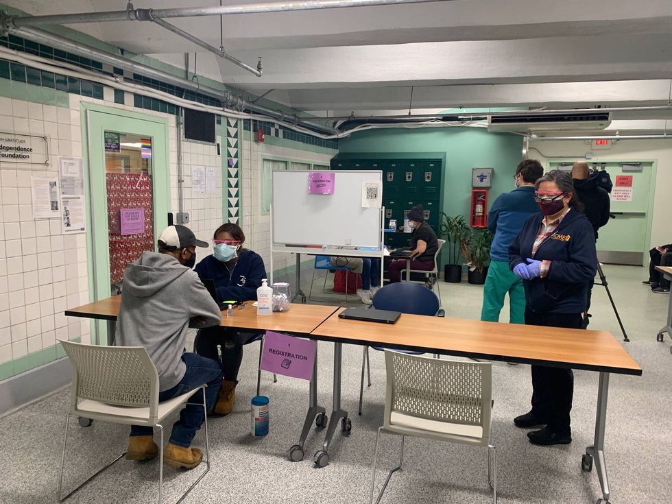Project HOME gives COVID-19 vaccine to homeless individuals.