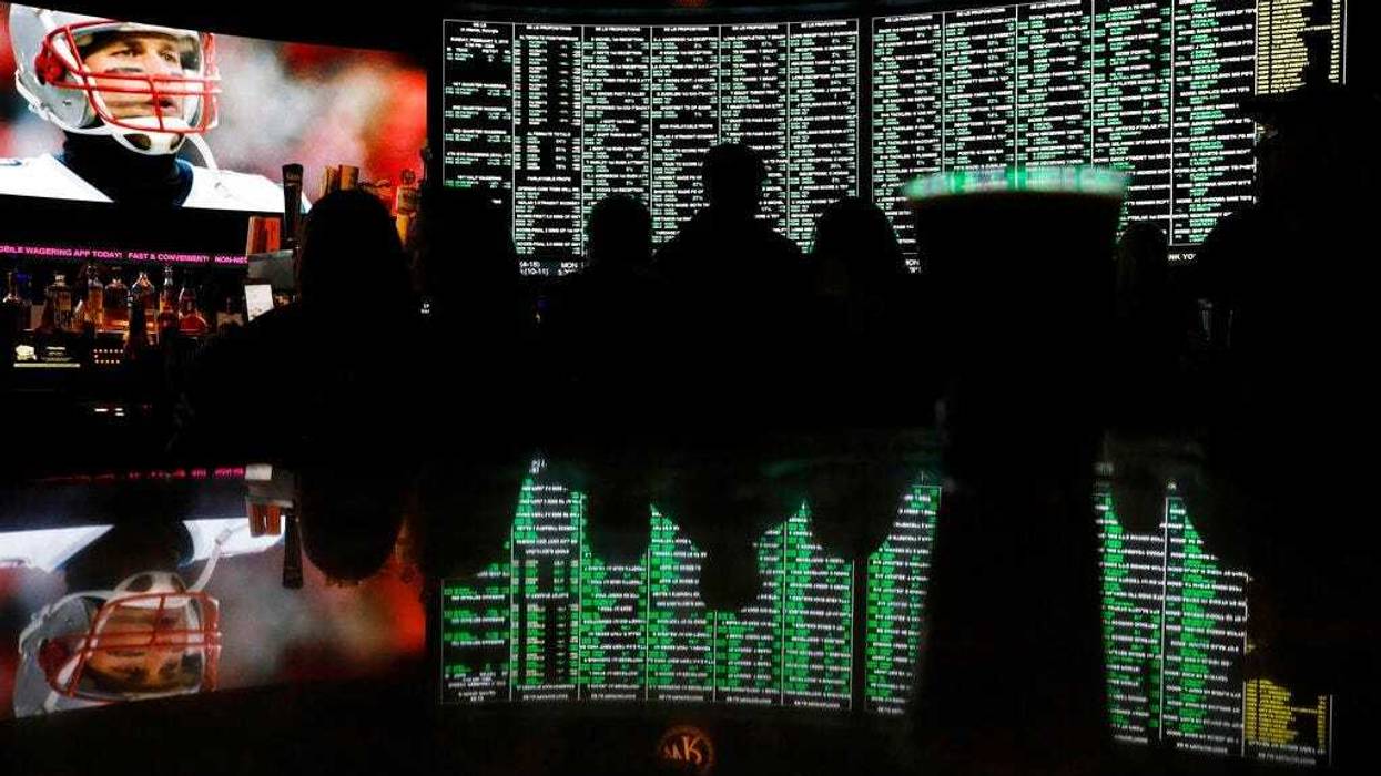 Prop bets for Super Bowl LIII are on display before the start of the game at the Westgate Superbook sports book, Sunday, Feb. 3, 2019, in Las Vegas. (AP Photo/John Locher)