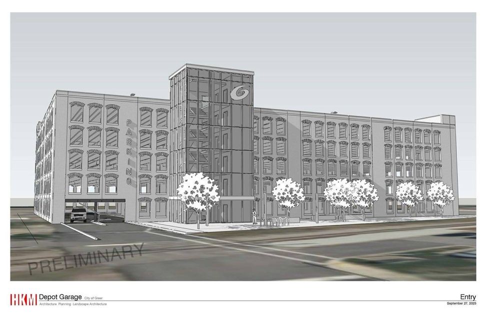 Proposed Parking Garage render