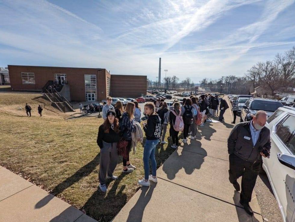 Protest at Herculaneum High School over face masks