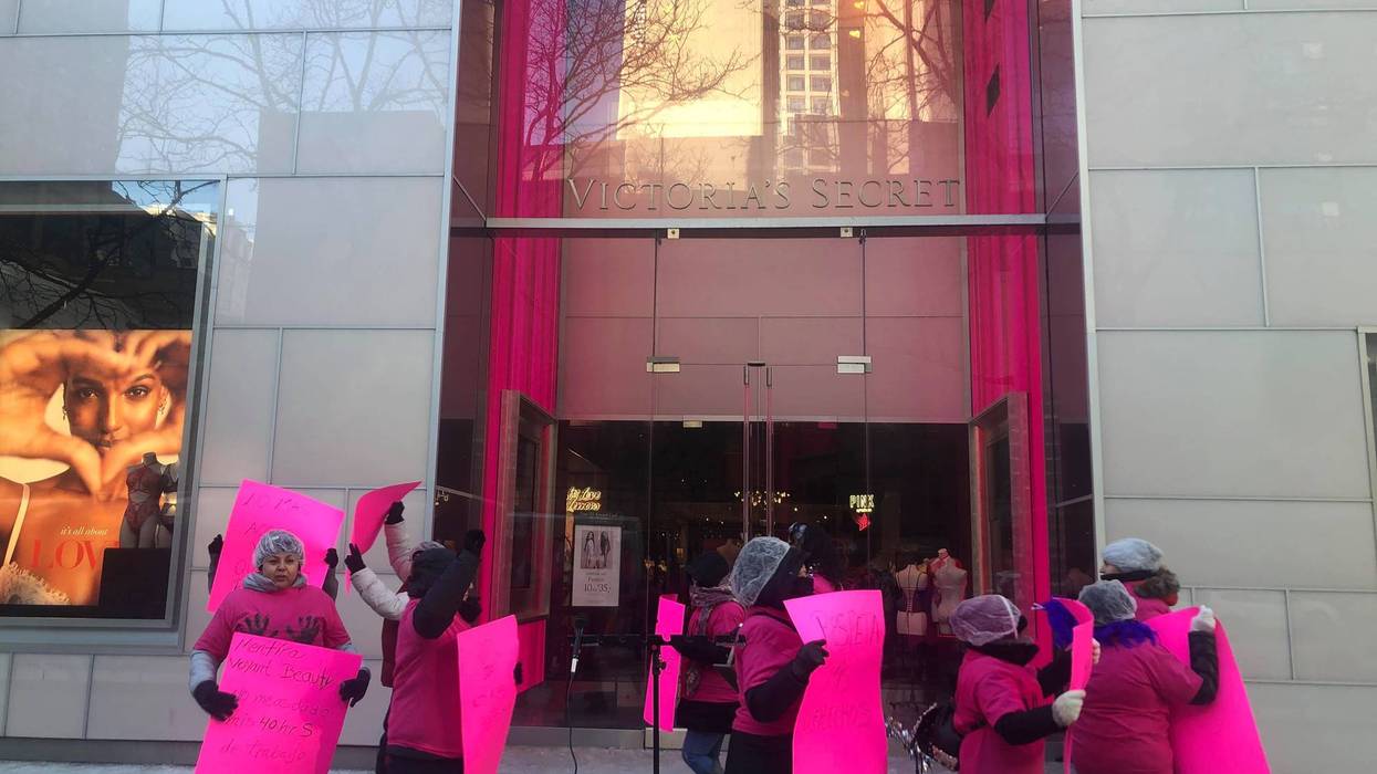 Protest Beauty Products Workers
