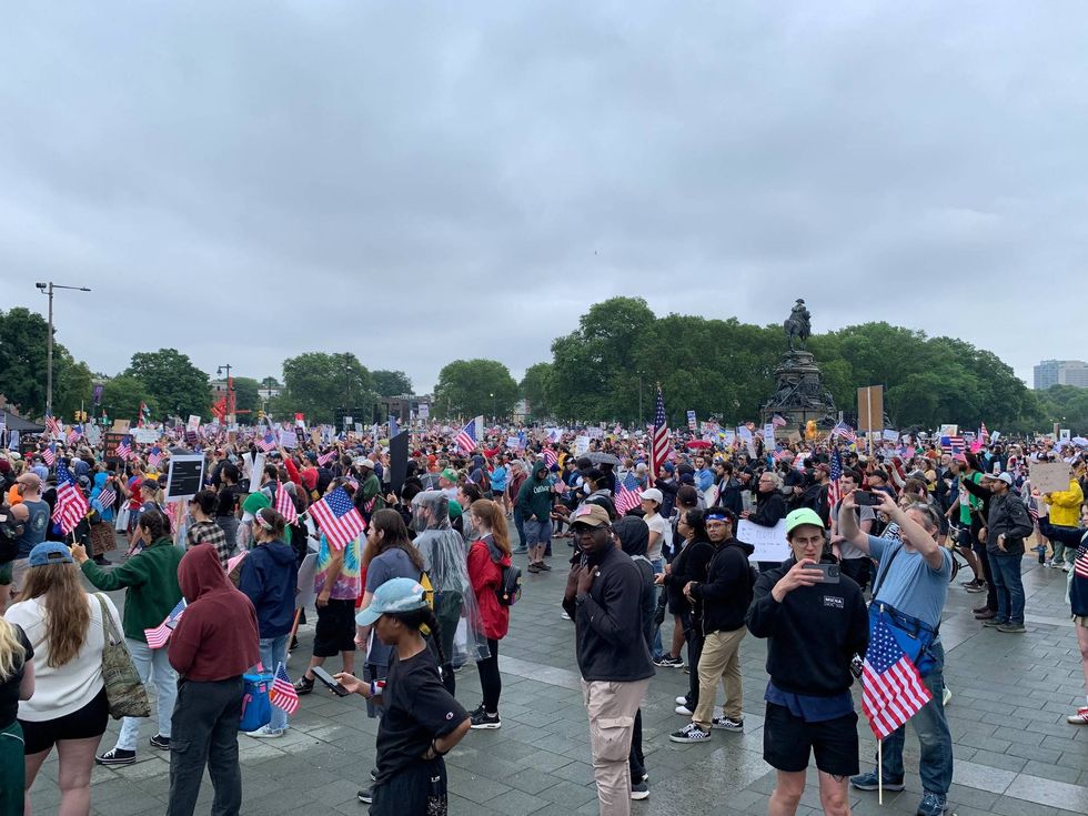 Protesters at