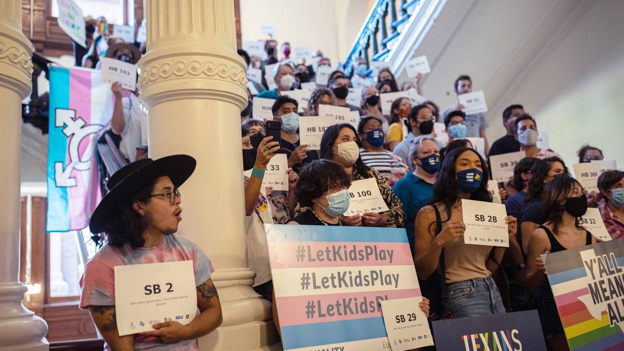 protesters for lgbt in Texas