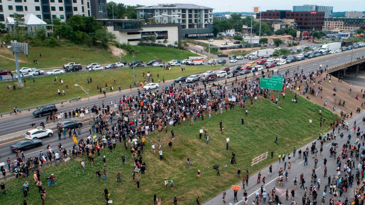 Protests in downtown Austin