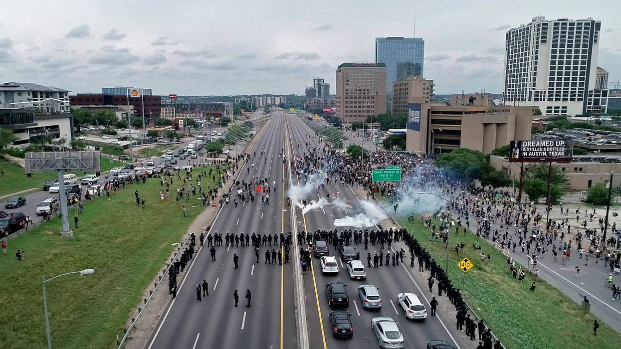 Protests in downtown Austin