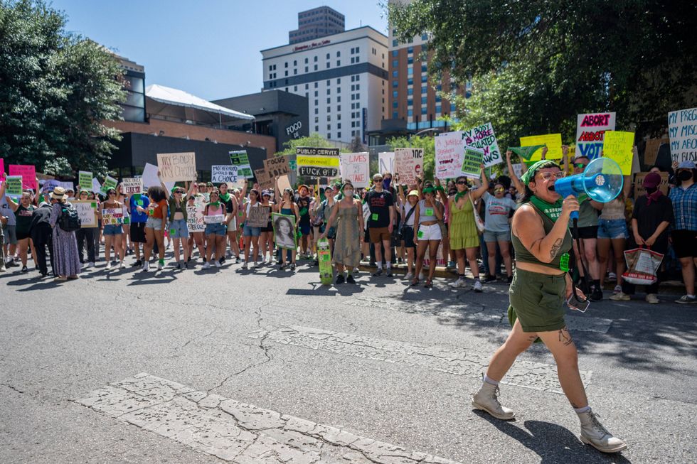 Protests outside Austin Convention Center