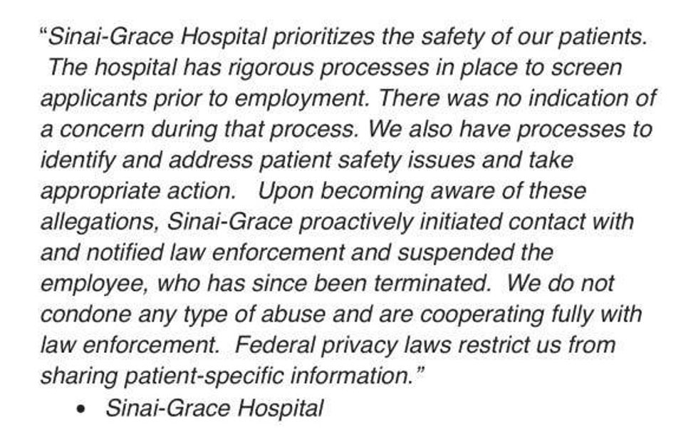 Provided to WWJ by the DMC