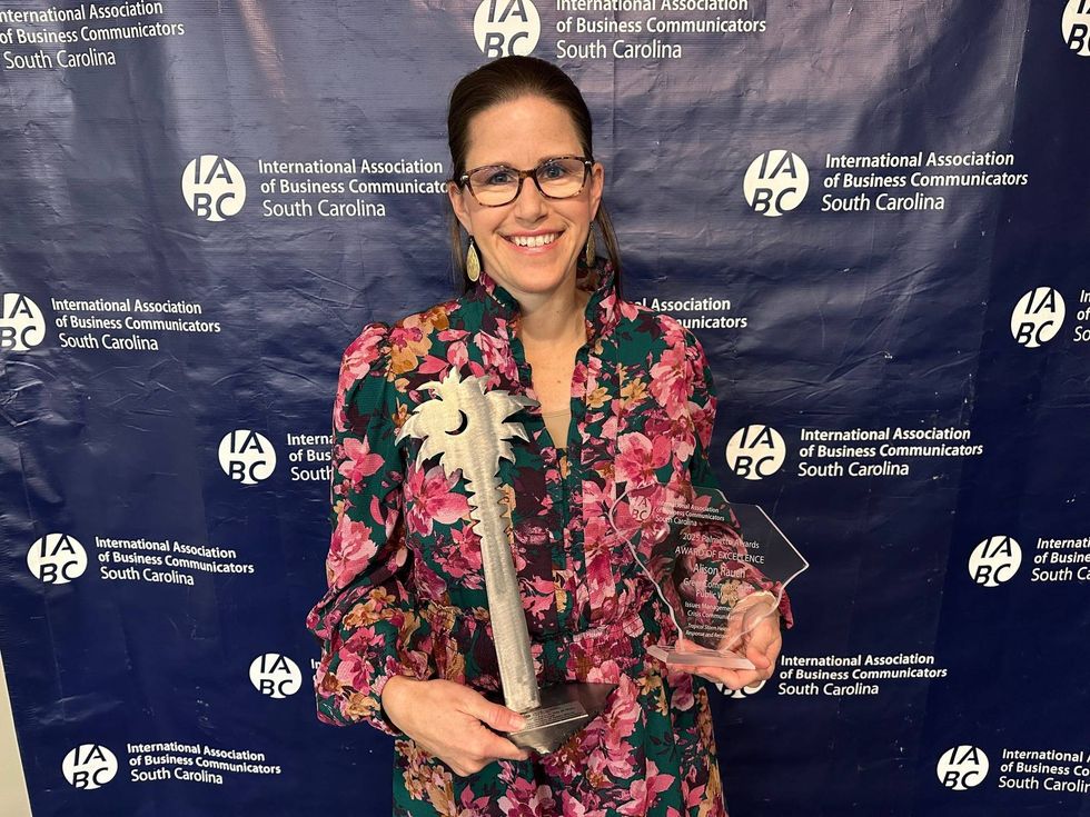 Public Information Coordinator, Alison Rauch, at the IABC-SC awards ceremony in Columbia, SC.
