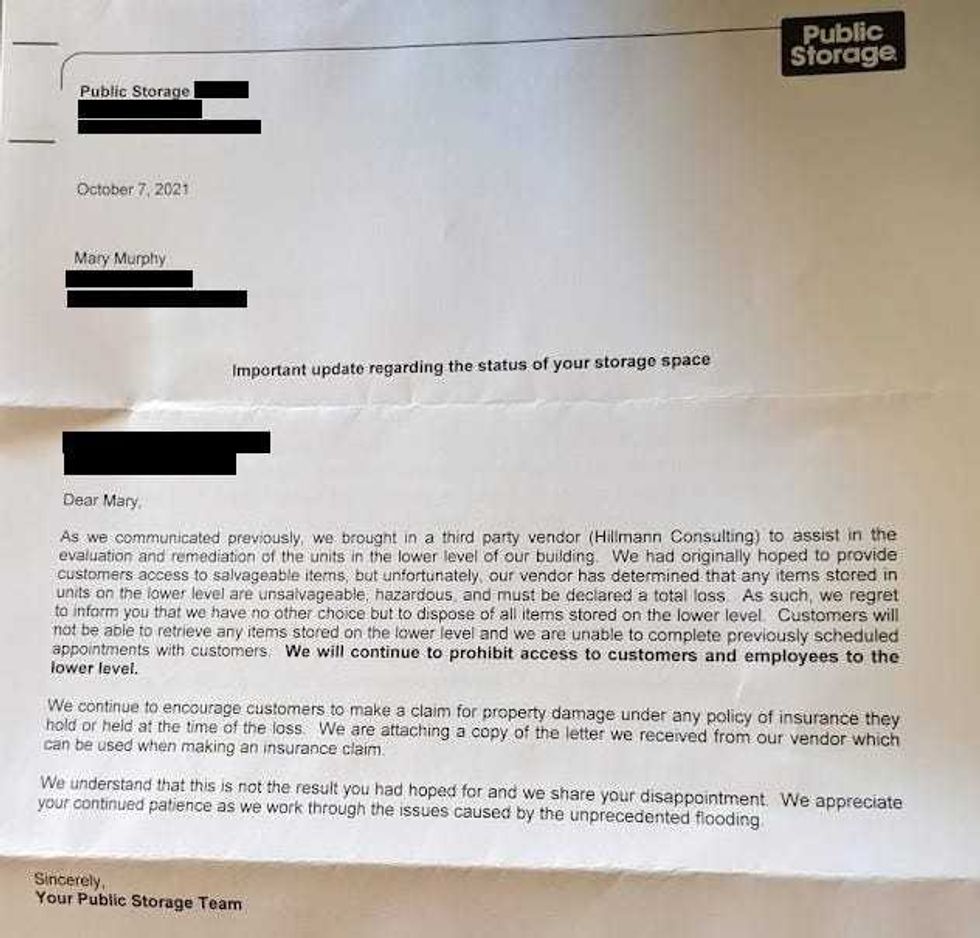Public Storage Letter