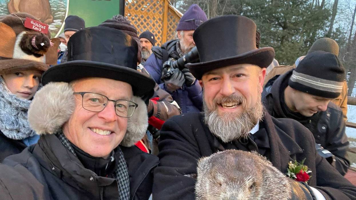 Punxsutawney Phil and Larry Richert