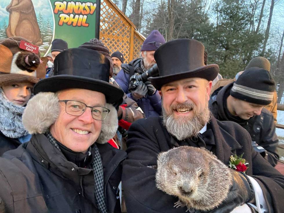 Punxsutawney Phil and Larry Richert