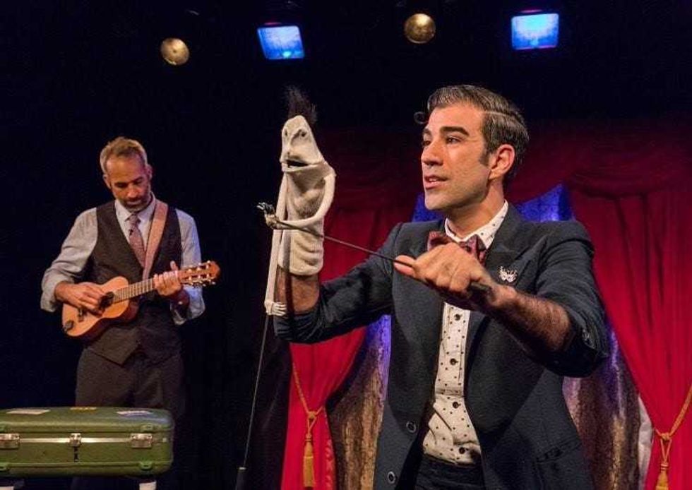 puppeteer performing at Chicago International Puppet Theater Festival.
